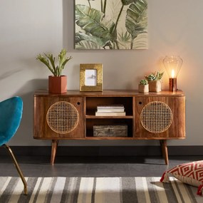 Kave Home Geraldine Bruin Tv-meubel Mangohout - 120x40x55cm.