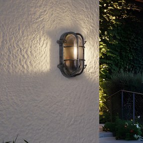 Buiten wandlamp zilver ovaal IP44 - Noutica