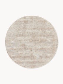 Rond handgeweven viscose vloerkleed Jane