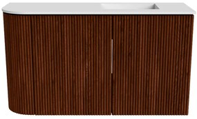 Mondiaz Joya 70cm toiletmeubel ronding links ruby met wastafel faye rechts 1 kraangat talc