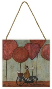Sam Toft - Love Is All Around Schilderij op hout