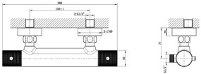 Mueller Clyde thermostatische douchemengkraan mat zwart