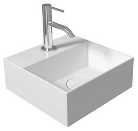 Salenzi Spy Fontein met clickwaste 30x30 cm glans wit