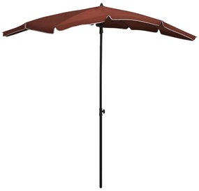 vidaXL Parasol met paal 200x130 cm terracottakleurig