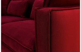 Goossens Bank Suite rood, stof, 2-zits, elegant chic met ligelement links