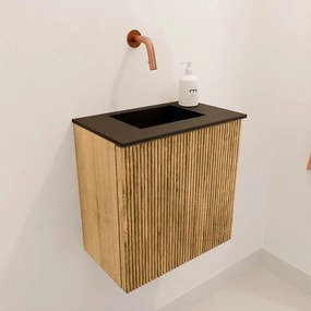Mondiaz Joya 40cm toiletmeubel oak met wastafel faye midden zonder kraangat urban