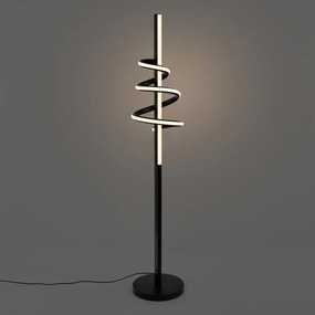 Design vloerlamp zwart incl. LED dimbaar - Rolla