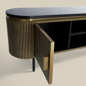 Tv-meubel Goud Met Ribbels - 160x40x60cm.