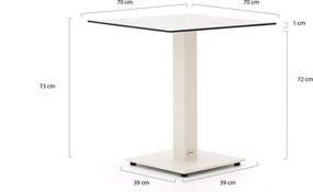 Tuin eettafel Forza  | Rechthoekig  | Tuintafel Kunststof | 120x70cm | 4 personen | Kees Smit Tuinmeubelen