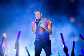 Foto Chris Martin of Coldplay NYC 2021, James Devaney