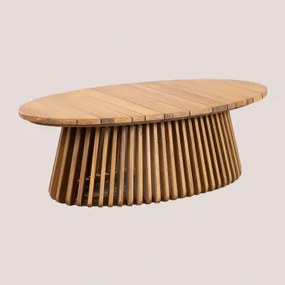 Ovalen Tuintafel 120x65 Cm Van Acaciahout Mura Rustiek Acaciabruin - Sklum