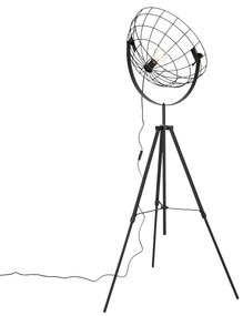 Industriële tripod vloerlamp zwart 50 cm verstelbaar - Hanze