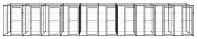 vidaXL Hondenkennel 24,2 m² staal