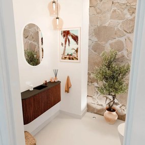 Mondiaz Joya 105cm toiletmeubel ronding links/rechts ruby met wastafel faye midden 1 kraangat urban