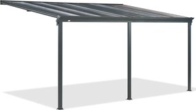 Aluminium terrasoverkapping San Diego 3 x 4,3 CoverTech antraciet