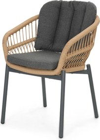 Tuinstoel Rope Grijs-antraciet De Laan Malaga