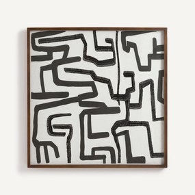 Wandkader, handgeschilderd en geborduurd rijstpapier, BAZIO