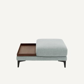 Voetensteun met dienblad, gevlochten polyester, MODERNISTE, ontwerp Emmanuel Gallina