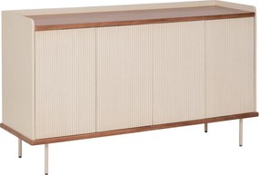 Beige Dressoir Met Ribbels - 150x45x85cm.