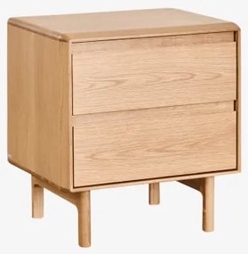 Set Van 2 Treveris Houten Nachtkastjes Eikenhout - Sklum