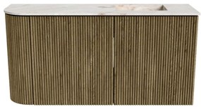 Mondiaz Joya DLux 80cm toiletmeubel ronding links dusk met wastafel faye rechts 1 kraangat frappe