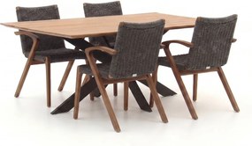 Diningset Bellagio | 4 personen | Tuinset teakhout | 5-delig | Kees Smit Tuinmeubelen