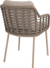 Taste by 4 Seasons Puglia tuinset latte met Minerva tafel met teak blad 220 cm Tuinset   taupe weerbestendig