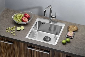 Sapho Epic spoelbak 44x48x20cm met kraangat RVS