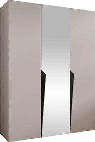 Kledingkast Hartford 609, Zwart, Kasjmier, 202x150x52cm, 104.8 kg, Kledingkast deuren: Met scharnieren