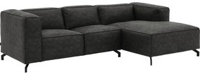 Goossens Bank Calvin grijs, micro leer, 2-zits, modern design