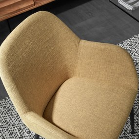 Kave Home Konna Armstoel Mosterdgeel