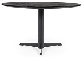 Eleonora Donny Ronde Eettafel Mangohout Zwart - 130 X 130cm.