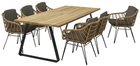4 Seasons Cottage tuinstoel + Taste Basso tuintafel 240x100 cm.