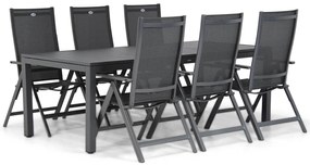 Tuinset 6 personen 220 cm Aluminium Grijs Hartman Aruba/Concept