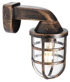 Vintage buiten wandlamp antiek goud IP54 - Joeri