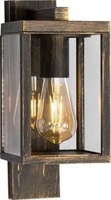 Vintage buiten wandlantaarn antiek goud IP44 - Charlois