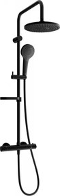 Mexen KX05 opbouw regenset met douchekop en thermostatische kraan, zwart - 771500591-70