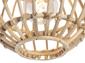 Landelijke plafondlamp bamboe 30 cm - Canna Landelijk / Rustiek E27 bol / globe / rond Binnenverlichting Lamp