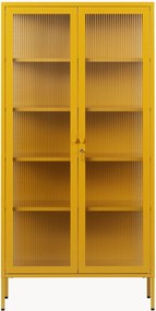 Metalen vitrinekast The Collector met gefacetteerd glas