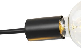 Design plafondlamp zwart 6-lichts - Sputnik Design E27 rond Binnenverlichting Lamp