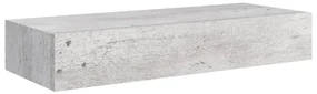 vidaXL Wandschap met lade 60x23,5x10 cm MDF betongrijs
