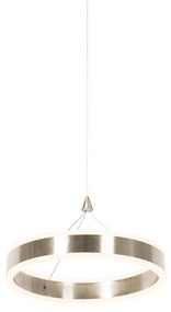 Hanglamp staal 30 cm incl. LED 3-staps dimbaar - Lyani Modern rond Binnenverlichting Lamp