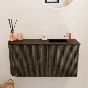 Mondiaz Joya 80cm toiletmeubel ronding links shadow met wastafel faye rechts 1 kraangat urban