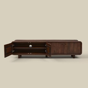 Tv-meubel Hout Met Ronde Hoeken 200 Cm - 200x43x50cm.