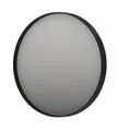 INK SP17 spiegel - 60x4x60cm rond in stalen kader incl indir LED - verwarming - color changing - dimbaar en schakelaar - geborsteld metal black 8409461