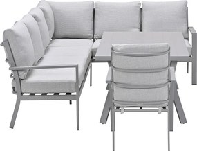 Garden Impressions Senja lounge dining set 4-delig rechts incl. stoel - valley sand