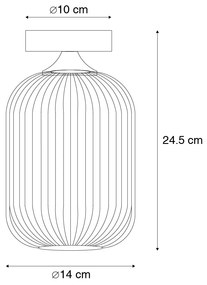 Smart plafondlamp met dimmer messing incl. Wifi A60 - Banci Art Deco E27 rond Binnenverlichting Lamp