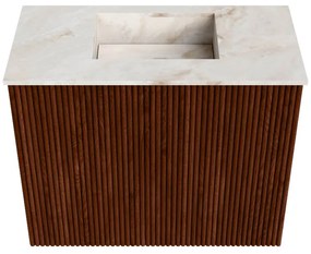 Mondiaz Joya DLux 50cm toiletmeubel ruby met wastafel faye midden zonder kraangat frappe