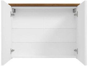 Fontana Basic spiegelkast 80cm met 2 deuren walnoot