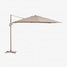Parasol 295x295 Cm In Stof En Aluminium Hydra Moka Bruin - Sklum